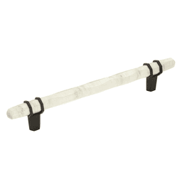 Clean contemporary style Carrione&trade; collection bar pull by Amerock in Marble Black/Golden Champagne finish