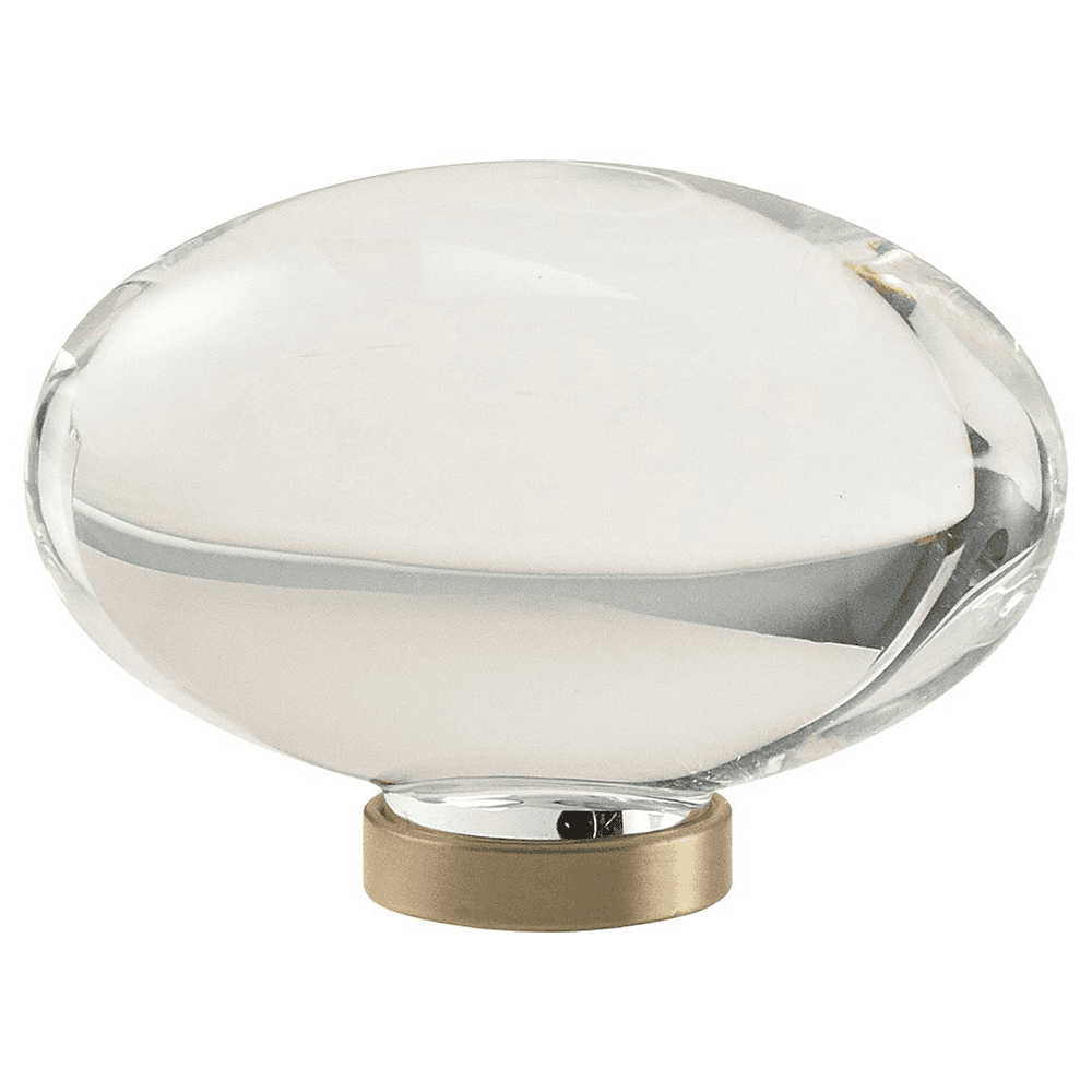 Amerock Glacio Clear/Golden Champagne Oval Knob - 1-3/4"