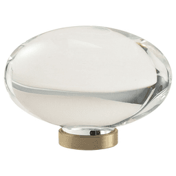 Amerock Glacio Clear/Golden Champagne Oval Knob - 1-3/4"