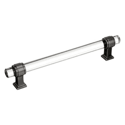 6-5/16" Amerock Glacio Handle Pull in Clear/Gunmetal