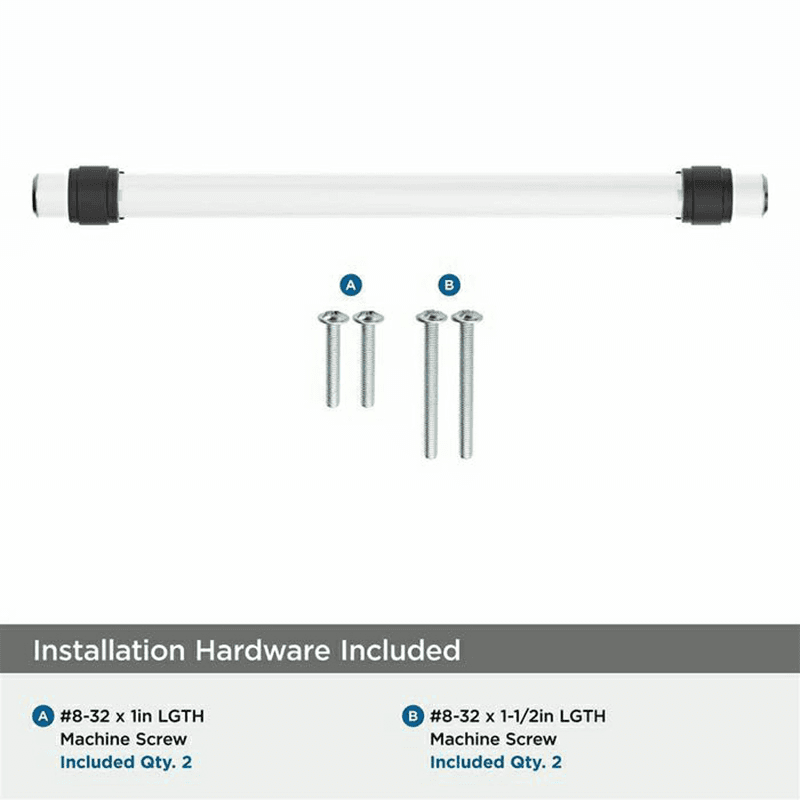 8" Glacio Cabinet Pull, Clear/Satin Nickel Alt 3 - Image