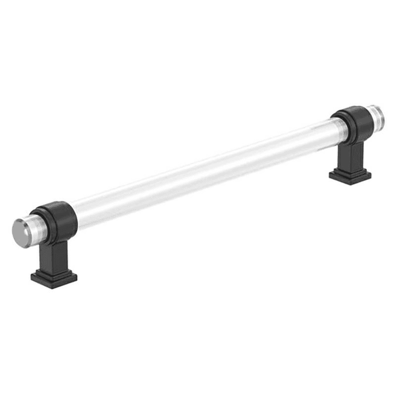 8" Glacio Cabinet Pull, Clear/Black Bronze Main - Image