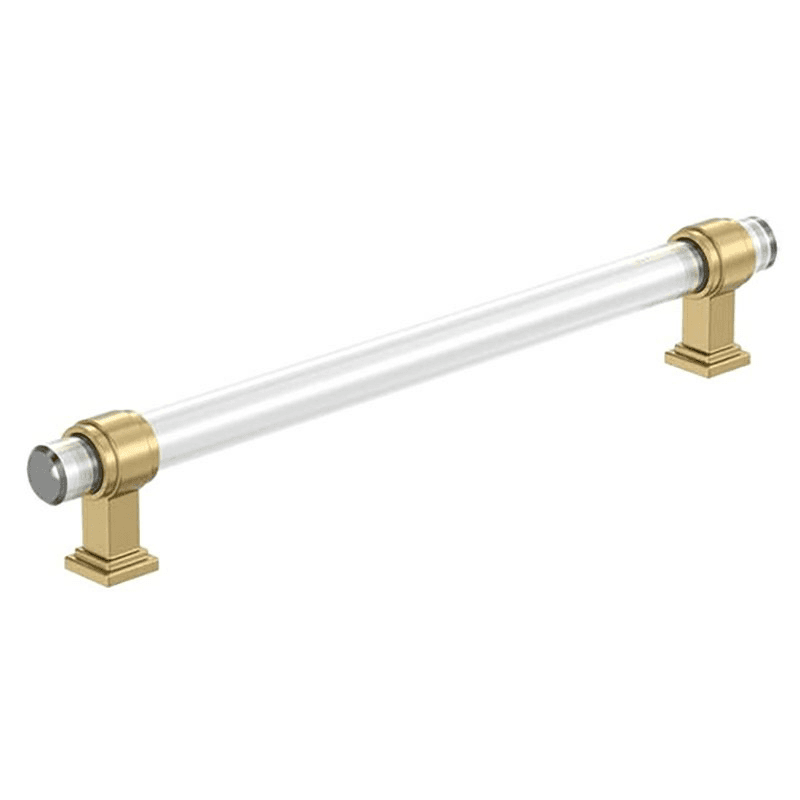 8" Glacio Cabinet Pull, Clear/Champagne Bronze Main - Image