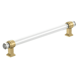 8" Glacio Cabinet Pull, Clear/Champagne Bronze Main - Image
