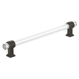 8" Glacio Cabinet Pull, Clear/Oil-Rubbed Bronze Main - Image