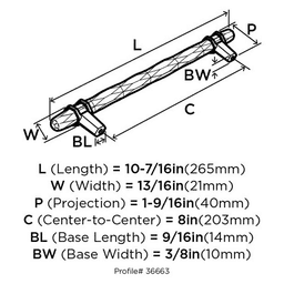 Split Finish Design Cabinet Pull - Amerock