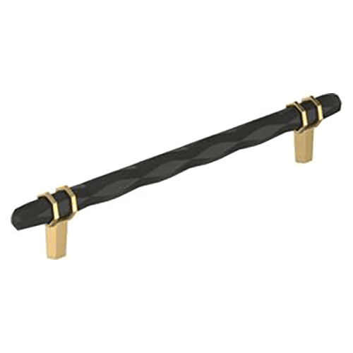 8" London Cabinet Pull, Black Bronze/Champagne Bronze Main - Image