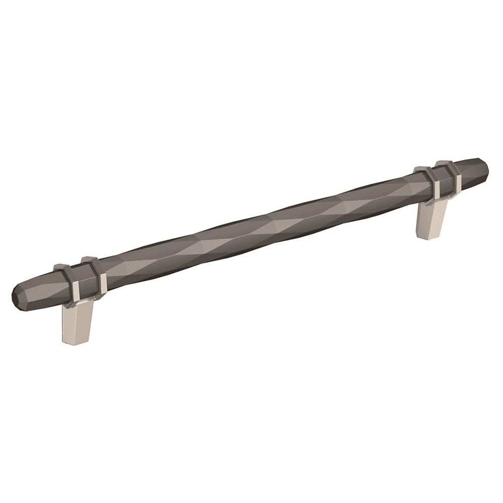 203mm London Cabinet Pull, Black Chrome/Satin Nickel - Amerock