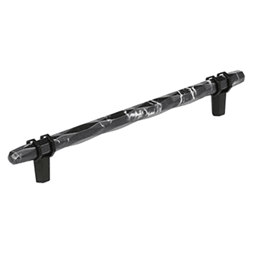 8" Carrione Cabinet Pull, Marble Black/Black Bronze Main - Image