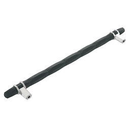 Amerock London Cabinet Pull in Black Bronze/Satin Nickel finish on a wood cabinet