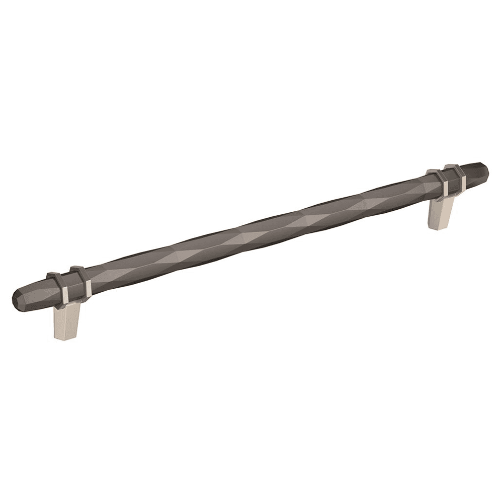 256mm London Cabinet Pull in Black Chrome/Satin Nickel