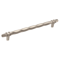 256mm London Cabinet Pull in Satin Nickel/Polished Chrome