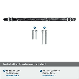 10-1/16" Carrione Cabinet Pull, Marble Black/Black Bronze Alt 2 - Image
