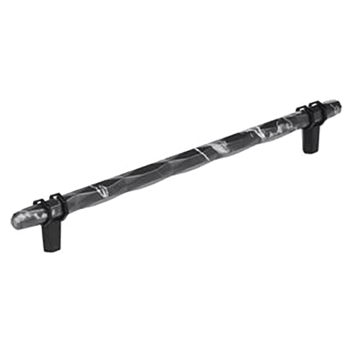 10-1/16" Carrione Cabinet Pull, Marble Black/Black Bronze Main - Image