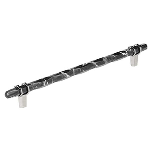10-1/16" Carrione Cabinet Pull, Marble Black/Polished Nickel Main - Image