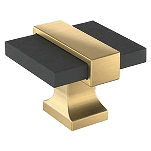 1-3/8" Overton T-Handle Knob, Brushed Matte Black/Champagne Bronze Main - Image
