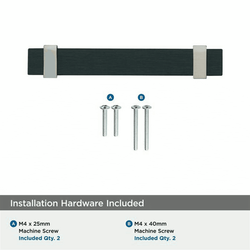3-3/4" Overton Cabinet Pull, Black Chrome/Brushed Gold Alt 3 - Image