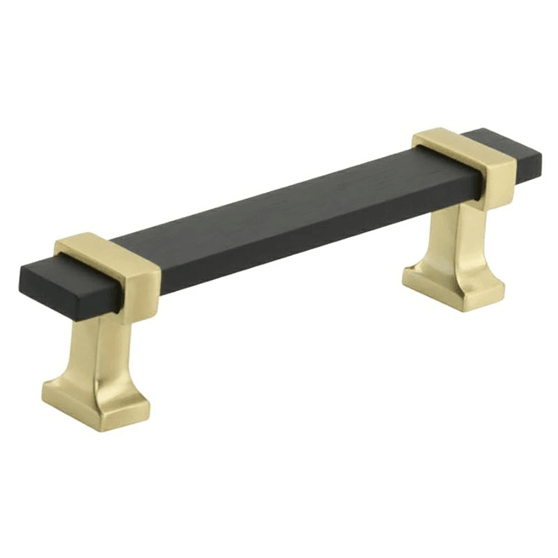 3-3/4" Overton Cabinet Pull, Brushed Matte Black/Brush Gold Main - Image