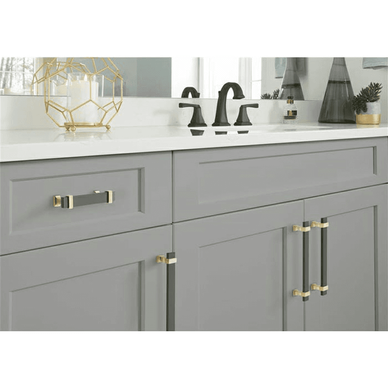 5-1/16" Overton Cabinet Pull, Black Chrome/Brushed Gold Alt 1 - Image