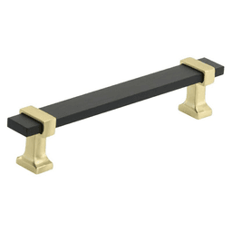 5-1/16" Overton Cabinet Pull, Brushed Matte Black/Brush Gold Main - Image
