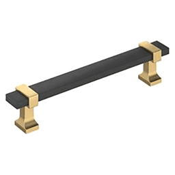 5-1/16" Overton Cabinet Pull, Matte Black/Champagne Bronze Main - Image