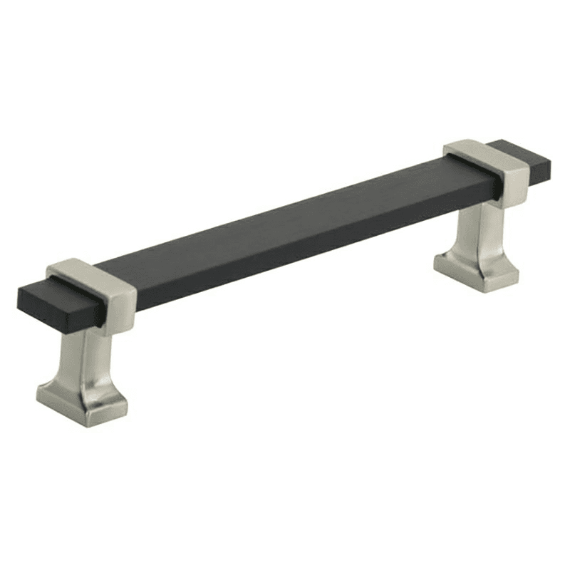 5-1/16" Overton Cabinet Pull, Brushed Matte Black/Satin Nickel Main - Image
