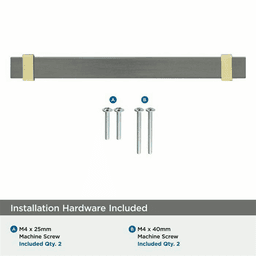 6-5/16" Overton Cabinet Pull, Black Chrome/Brushed Gold Alt 3 - Image