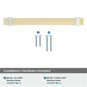 6-5/16" Overton Cabinet Pull, Matte Black/Polished Chrome Alt 1 - Image