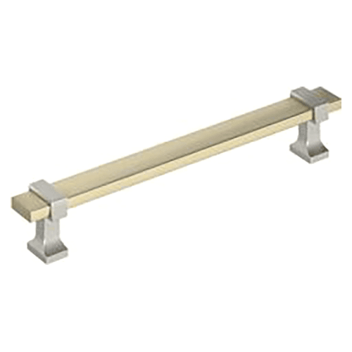 6-5/16" Overton Cabinet Pull, Golden Champagne/Satin Nickel Main - Image