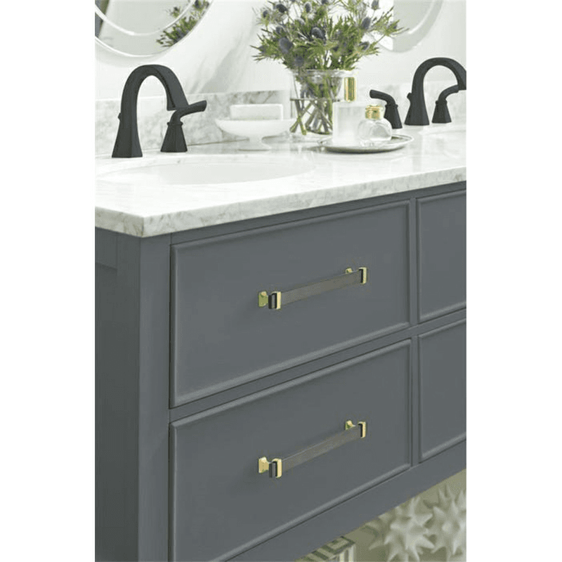 8-13/16" Overton Cabinet Pull, Black Chrome/Brushed Gold Alt 1 - Image