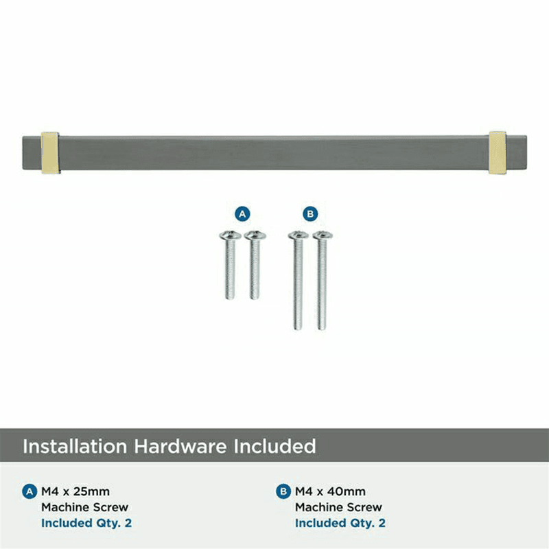 8-13/16" Overton Cabinet Pull, Black Chrome/Brushed Gold Alt 3 - Image