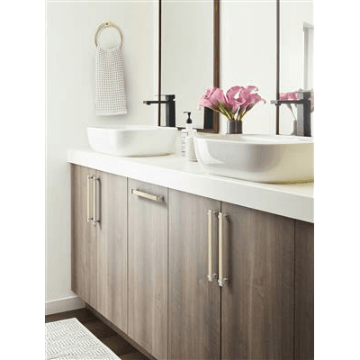 8-13/16" Overton Cabinet Pull, Matte Black/Polished Chrome Alt 4 - Image
