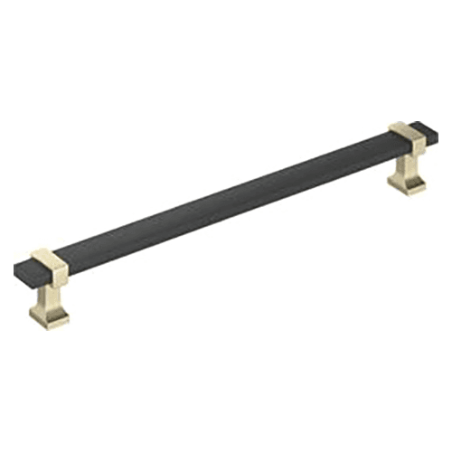 8-13/16" Overton Cabinet Pull, Matte Black/Golden Champagne Main - Image