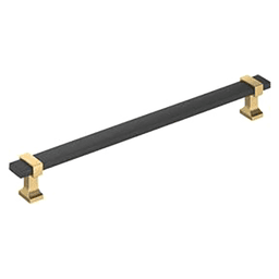 8-13/16" Overton Cabinet Pull, Matte Black/Champagne Bronze Main - Image