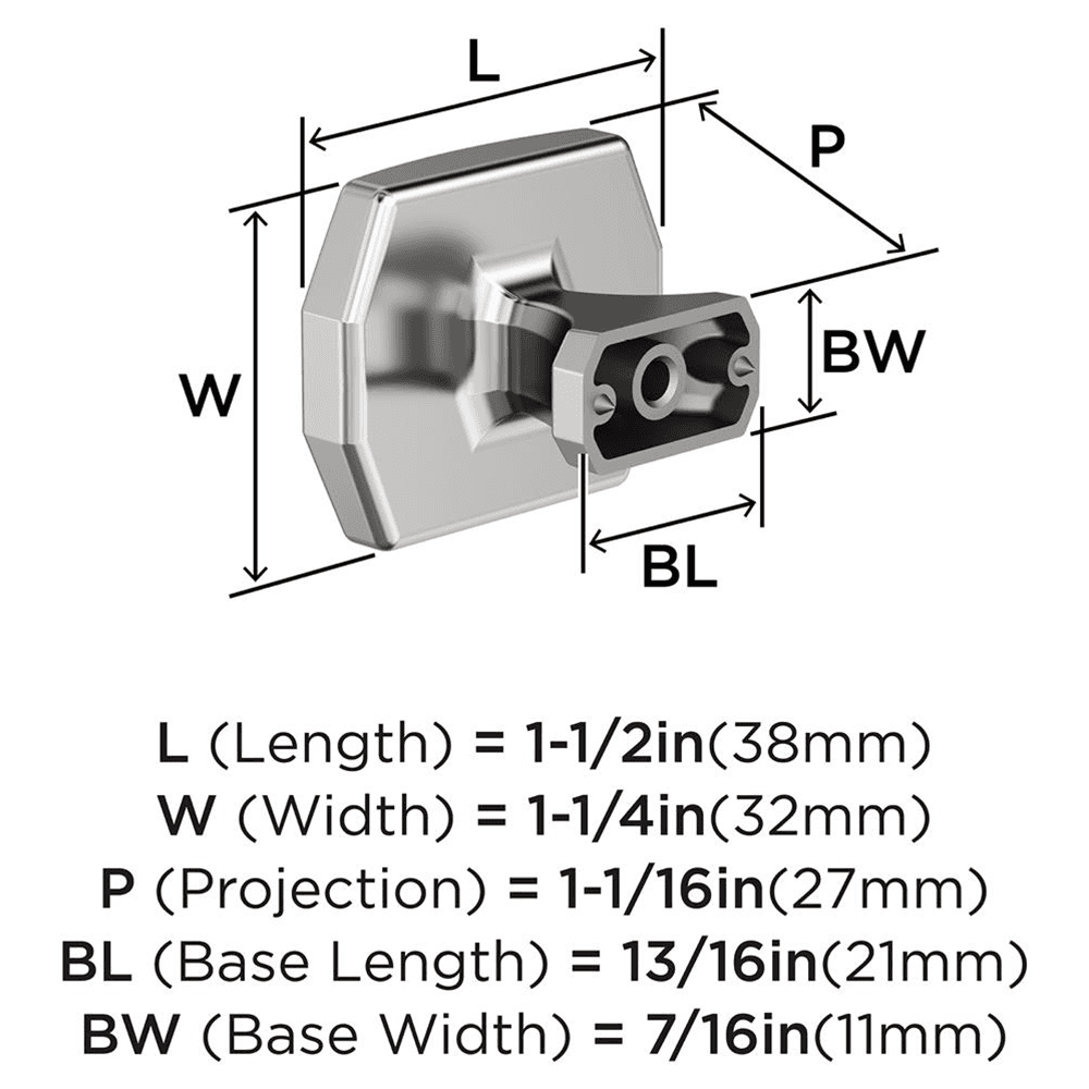 1-1/2" Bellamy Cabinet Knob, Satin Nickel Alt 1 - Image