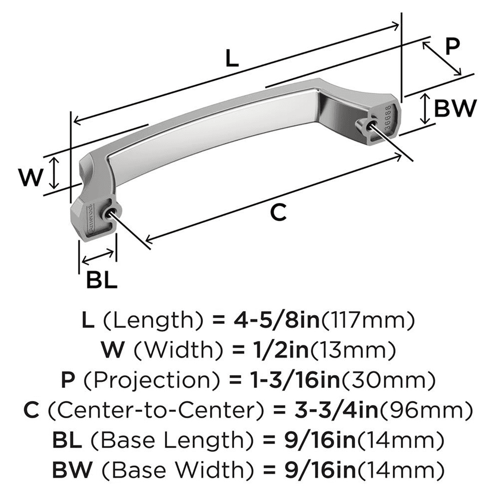 496mm Bellamy Cabinet Pull, Golden Champagne Alt 1 - Image
