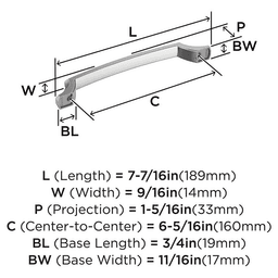 160mm Bellamy Cabinet Pull, Oil-Rubbed Bronze Alt 1 - Image