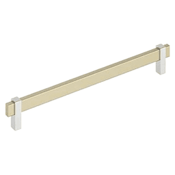 10-1/16" Mulino Cabinet Pull, Golden Champagne/Polished Chrome Main - Image