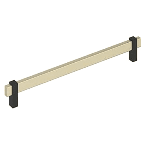 10-1/16" Mulino Cabinet Pull, Golden Champagne/Matte Black Main - Image