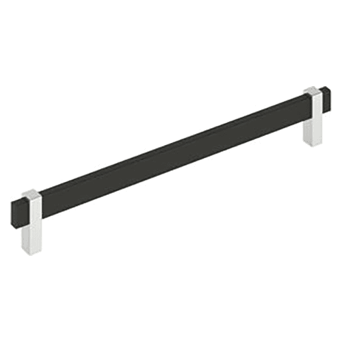 10-1/16" Mulino Cabinet Pull, Matte Black/Polished Chrome Main - Image