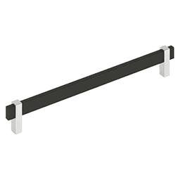10-1/16" Mulino Cabinet Pull, Matte Black/Polished Chrome Main - Image