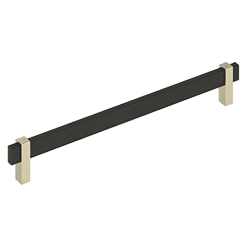 10-1/16" Mulino Cabinet Pull, Matte Black/Golden Champagne Main - Image