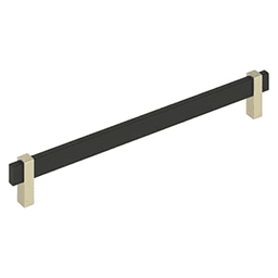 10-1/16" Mulino Cabinet Pull, Matte Black/Golden Champagne Main - Image