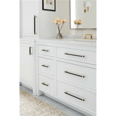10-1/16" Mulino Cabinet Pull, Golden Champagne/Polished Chrome Alt 4 - Image