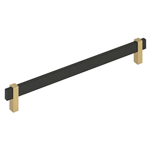 10-1/16" Mulino Cabinet Pull, Matte Black/Champagne Bronze Main - Image