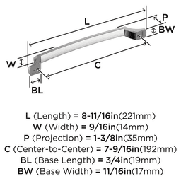 192mm Bellamy Cabinet Pull, Golden Champagne Alt 1 - Image