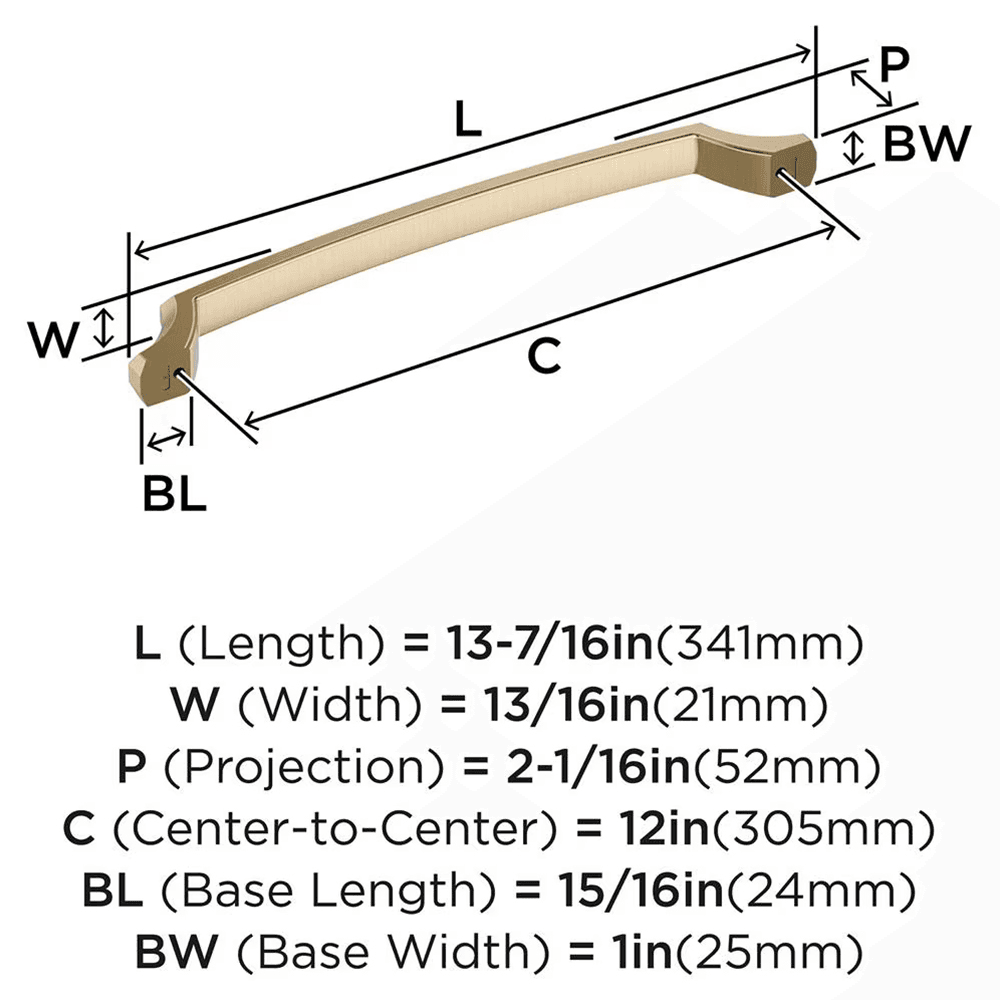 305mm Bellamy Appliance Pull, Golden Champagne Alt 1 - Image