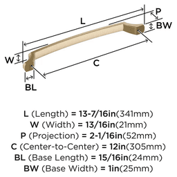 305mm Bellamy Appliance Pull, Golden Champagne Alt 1 - Image