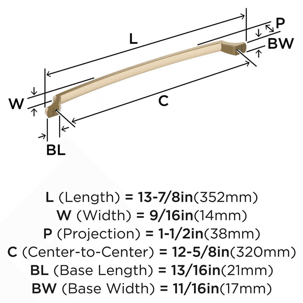 320mm Bellamy Cabinet Pull, Golden Champagne Alt 1 - Image