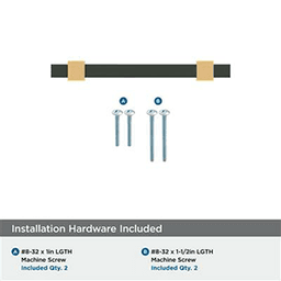 3" Mulino Cabinet Pull, Golden Champagne/Matte Black Alt 2 - Image